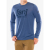 Longsleeve Super.natural Grid Logo Ls - night blue/blueberry