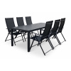 Záhradný jedálenský set Viking XL 190cm + 6x kovová stolička Pia
