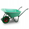 Zelený záhradný fúrik z PVC 250 kg PU kolieskový vozík (Zelený záhradný fúrik z PVC 250 kg PU kolieskový vozík)