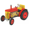 Kovap Sestavený kovový model traktoru ZETOR - na klíček - červená