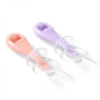 Silikónové lyžičky, pre babatko mäkké, flexibilné 2 ks, ružová/liala BabyOno 5901435414255