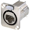 Neutrik NE8FDX-Y6 Dátový konektor RJ45 EtherCON série D NE8FDX-Y6 zásuvka, rovná Počet pólov: 8P8C niklová 1 ks; NE8FDX-Y6
