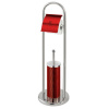 Stojan na wc kefu a toaletný papier Berlingerhaus Metallic Line Burgundy BH-6548 z nehrdzavejúcej ocele