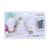 Žiarovka LED 7,5W, E27 - A60, RGB + 3000K, 480lm, Ra 80, 180° (Kobi) 3ks