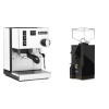 Rancilio Silvia E, biela + Eureka Mignon Turbo, BL black