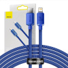 Baseus Crystal Shine kábel USB-C na Lightning, 20W, PD, 2 m (modrý) 22710