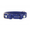 COLLAR Obojok kožený s hviezdami Glamour, 19-25cm/9mm, fialová
