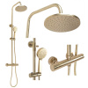 Sprchový set cu termostat Rea PAROT BRUSHED GOLD