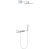 GROHE Rainshower SmartControl Duo kombinovaný sprchový systém s termostatom, nástenný/pod omietku, horná sprcha 2jet 361 x 220 mm, ručná sprcha 2jet, chróm/mesačná biela, 26443LS0
