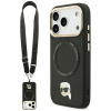 Karl Lagerfeld - Hardcase Big Strap Karl Metal Logo MagSafe puzdro pre iPhone 17 Pro Max - čierne