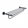 Nimco Unix Polička s držiakom uterákov, dĺžka 65 cm, matná čierna UNC 13063-90