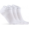 Funkční ponožky CRAFT CORE Dry Shaftless 3-pack - bílá Velikost: 34-36