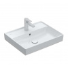 Villeroy & Boch Collaro Umývadlo 60x47 cm, s prepadom, otvor na batériu, CeramicPlus, Stone White 4A3360RW