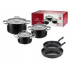 Sada hrncov - Gerlach Prime hrnca 6 El + Panvice Popular Black (Sada hrncov - Gerlach Prime hrnca 6 El + Panvice Popular Black)