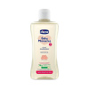 CHICCO Olej masážny s bavlnou a vitamínom E Baby Moments Sensitive 74 % prírodných zložiek 200 ml 7x4x16