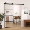 zahrada-XL Posuvné dvere s kovaním 76x205 cm ESG sklo a hliník 3152145