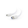 Gembird kábel USB 3.0 (AM) na USB 3.1 (CM), 0.1 m, biely CCP-USB3-AMCM-W-0.1M