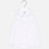 Detská košeľa - Detská košeľa starostu veľkosť 116 bez rukávov biela (Primátor 3107 blúzka Loose Poplin White 116)