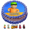 OPŁATEK NA TORT STUMBLE GUYS 19 CM + 2 OBALY