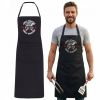 Fartuch čierny polyesterový so vreckom, 90 cm