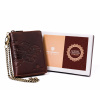 Peňaženka - Peterson Wallet Prírodná koža hnedá PTN N992C-01-HWM-131-Men's Product (Petersonská kožená pánska peňaženka pre zips + reťazec)