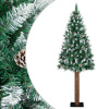 Úzky vianočný stromček, pravé drevo a biely sneh, zelený 210 cm-ForU-320962
