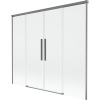 Mexen Rox, 2-krídlová posuvná vaňová zástena 170 x 150 cm, 8mm číre sklo, grafitový profil, 8C9-170-002-95-00