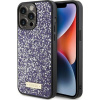 Pevné pouzdro Guess Guess GUHCP15LPFGSBSP iPhone 15 Pro 6.1 fialové kamínkové kovové logo