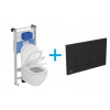 Ideal Standard Tesi WC Set - Závesné WC AQUABLADE s inštalačným systémom ProSys, ovládacie tlačidlo čierne, sedátko so SoftClose