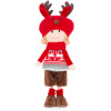 MagicHome Vianoce Dekorácia MagicHome Vianoce, Chlapec s červeno-sivou čiapkou, 42 cm