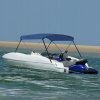 Kryt na loď Vidaxl Bimini 150x120x110 cm, modrý