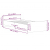 vidaXL Posteľný rám biely 100x200 cm kompozitné drevo - Biela - 129713-75736