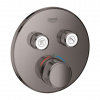Grohe Grohtherm SmartControl Termostatická sprchová batéria pod omietku, 2 ventily, Hard Graphite 29119A00-GR