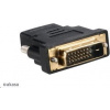 AKASA Kabel redukce DVI Male na HDMI Female, pozlacené konektory AK-CBHD03-BKV2
