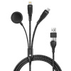Connect IT CCA-2300-BK Wirez 6 in 1, 1,25 m, čierny
