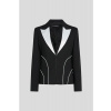 SAKO KARL LAGERFELD BW TAILORED PIPING BLAZER WHITE/BLACK