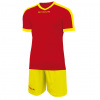 Futbalový set dres + šortky Givova Kit Revolution, červená/ žltá, veľkosť 3XS
