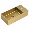 Swiss aqua technologies Závěsné umývátko ve zlaté barvě SAT Aurum 36x18 cm bez přepadu SATAUR3618BG