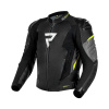 Kožená Bunda Rebelhorn Veloce Čierna/Sivá/Fluo Žltá 58