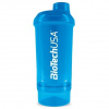 BioTech šejker 500 ml + 150 ml blue
