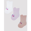 NOVITI SB019-G-01 Bavlnené ponožky so smajlíkmi dievča 12-18m