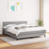 vidaXL Boxspring posteľ s matracom bledosivá 180x200 cm látka