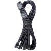 CableMod Kabel C-Series Pro ModMesh 12V-2x6-Kabel, v plášti, 16pinový pro 4x 8pinový, pro zdroje Corsair Type 4 a 3 - černý, 60 cm