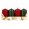 Nohel garden Svíčky adventní d5x9cm MIX metal lesk 2+2ks