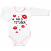 Body dlhý rukáv s vtipným textom Baby Nellys Bola tu TETUŠKA