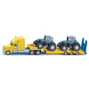 Siku Super - Tahač s vlekem a 2 traktory New Holland 1:87
