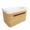 Swiss aqua technologies Koupelnová skříňka s umyvadlem SAT Fusion 77,5x43x45 cm dub medový mat SATFUSION80DMMW