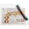 Alps Cycling Scratch Map nástenná stieracia mapa + tubus 42x59cm / anglicky (Alpy Cyklistické výstupy - Rakúsko,Taliansko,Francúzsko,Švajčiarsko - škrabacia mapa pre cyklistov)