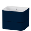 DURAVIT Happy D.2 Plus c-bonded závesná skrinka s nábytkovým umývadlom bez otvoru, 2 zásuvky, 575 x 490 x 480 mm, nočná modrá matná lakovaná, HP4635N9898