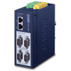 Planet MODBUS priemyselná brána RS-232/422/485 na IP, 4x COM, 100Base-TX, RTU/ACSII, -40 až +75 ° C, 12-48VDC, IP40